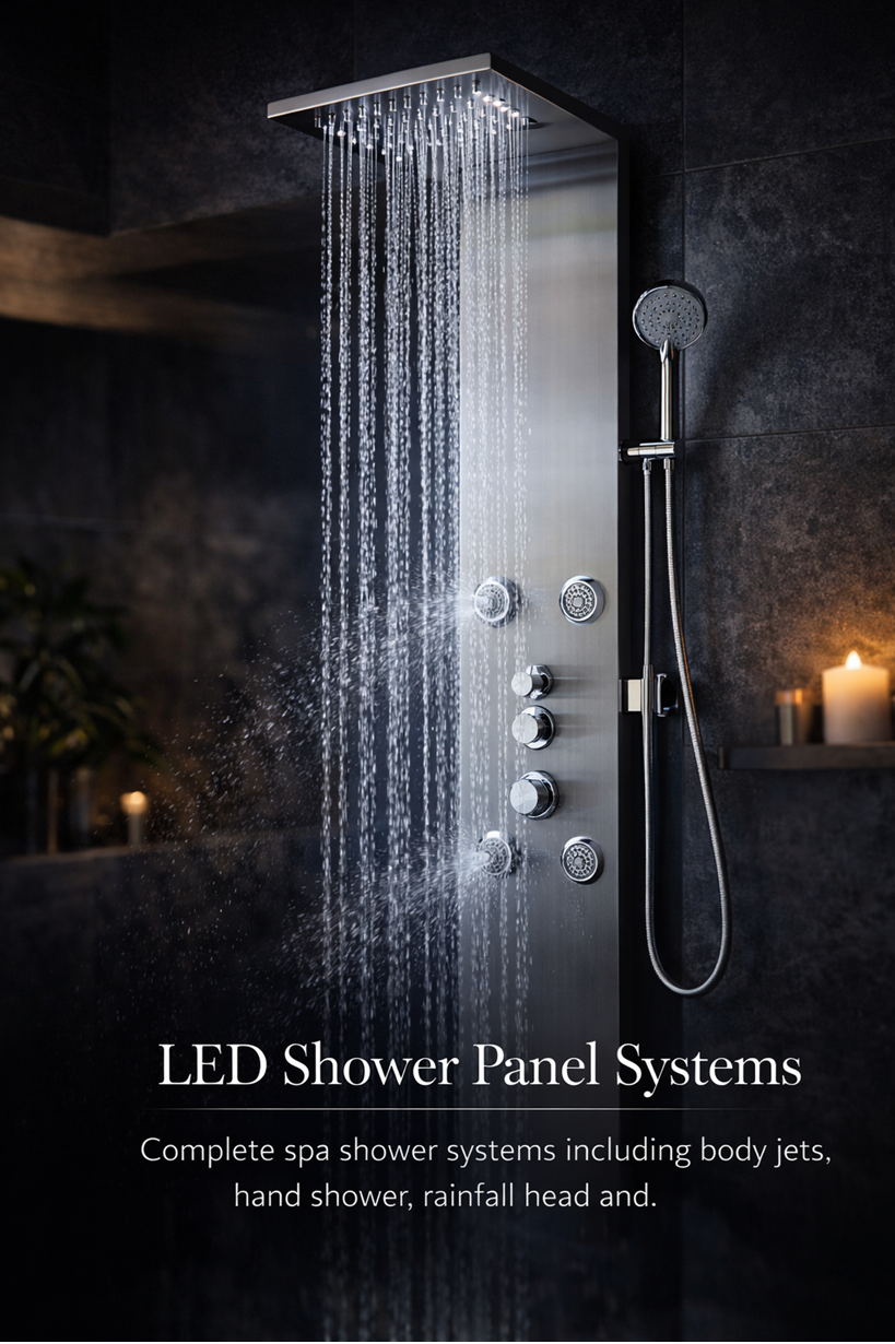 Luxury Shower Panel Tower with body jets